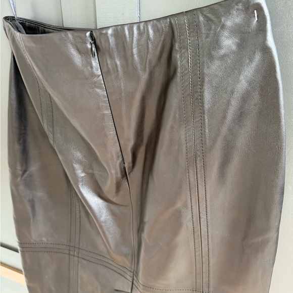 Talbots Black 100% Luxe Leather Skirt • 4 • NWT - Picture 8 of 10